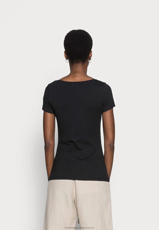 2-pack basic t-shirt svart Anna Field 42BF6354 kvinnor - Bild 3
