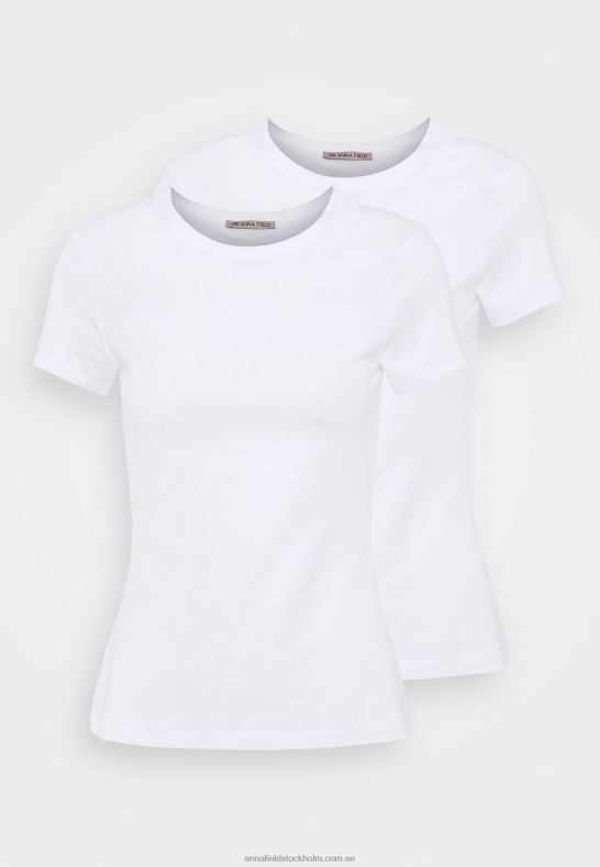 2-pack basic t-shirt vit Anna Field 42BF6252 kvinnor - Bild 6
