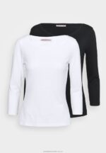 2-pack långärmad topp vit/svart Anna Field 42BF6519 kvinnor - Bild 5