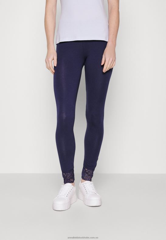 2-pack leggings byxor svart/mörkblå Anna Field 42BF6657 kvinnor - Bild 4