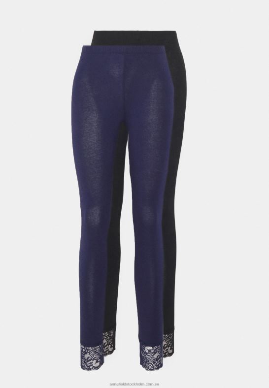 2-pack leggings byxor svart/mörkblå Anna Field 42BF6657 kvinnor - Bild 5