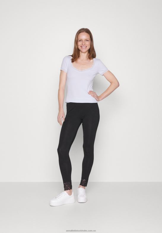 2-pack leggings byxor svart/mörkblå Anna Field 42BF6657 kvinnor - Bild 1