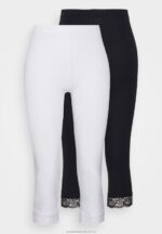 2-pack leggings byxor svart/vit Anna Field 42BF6661 kvinnor