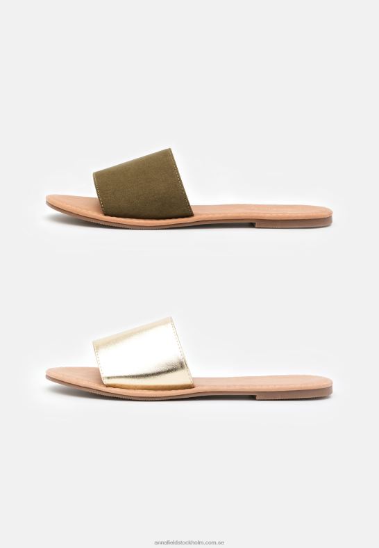 2 pack mulor khaki/guld Anna Field 42BF61866 kvinnor - Bild 2