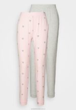 2-pack pyjamastrosor rosa/grå Anna Field 42BF61076 kvinnor - Bild 5