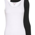 2-pack topp svart/vit Anna Field 42BF6442 kvinnor