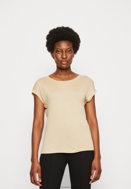 3-pack basic t-shirt beige/off-white/röd Anna Field 42BF6301 kvinnor - Bild 2
