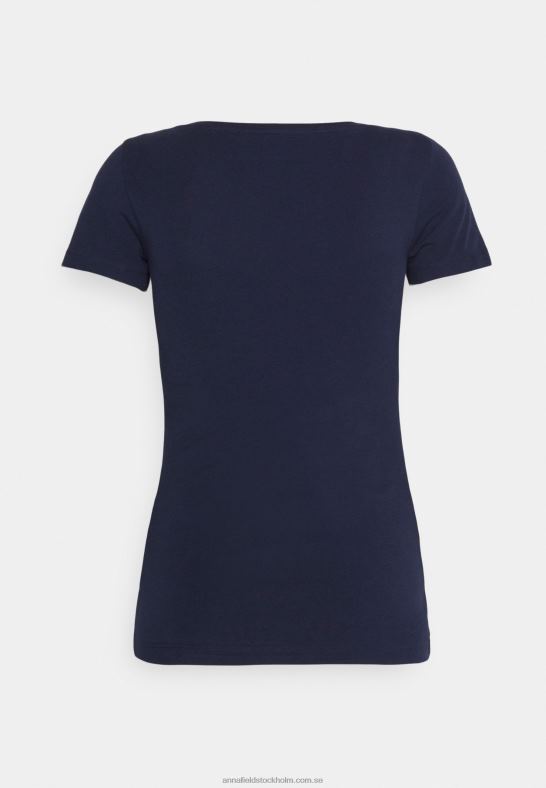 3-pack basic t-shirt mörkröd/mörkblå/vit Anna Field 42BF6330 kvinnor - Bild 3