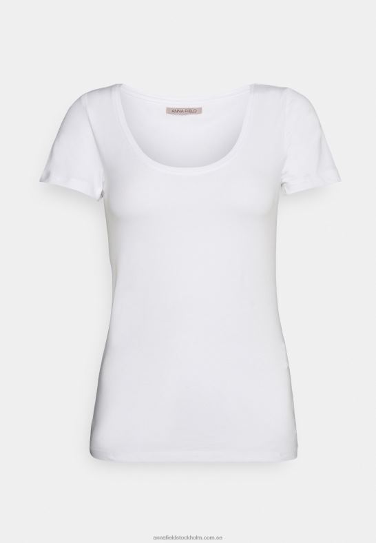 3-pack basic t-shirt mörkröd/mörkblå/vit Anna Field 42BF6330 kvinnor - Bild 5