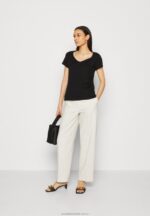 3-pack basic t-shirt svart/vit/melerad ljusgrå Anna Field 42BF6284 kvinnor