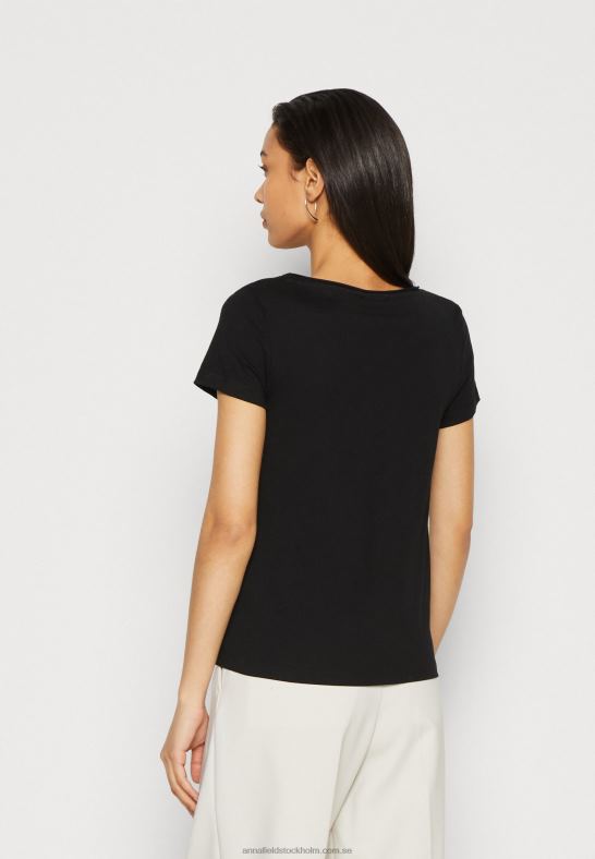 3-pack basic t-shirt svart/vit/melerad ljusgrå Anna Field 42BF6284 kvinnor - Bild 3