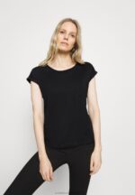 3-pack basic t-shirt svart/vit/mörkröd Anna Field 42BF6259 kvinnor - Bild 4