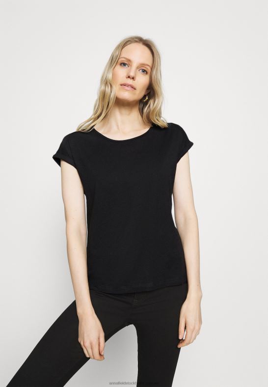 3-pack basic t-shirt svart/vit/mörkröd Anna Field 42BF6259 kvinnor - Bild 4