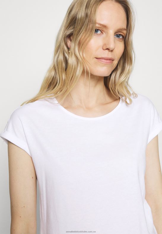 3-pack basic t-shirt svart/vit/mörkröd Anna Field 42BF6259 kvinnor - Bild 7