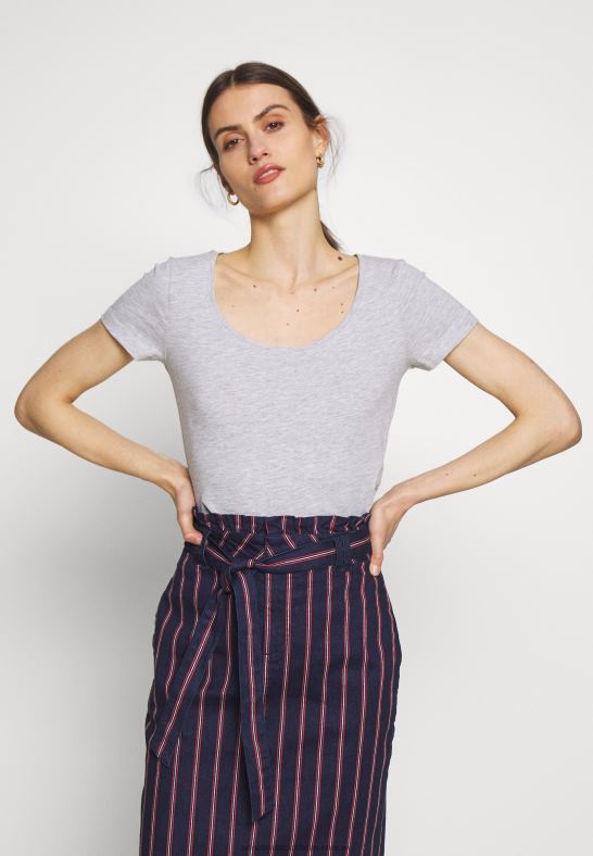 3-pack basic t-shirt vit/marinblå/ljusgrå melange Anna Field 42BF6271 kvinnor - Bild 3