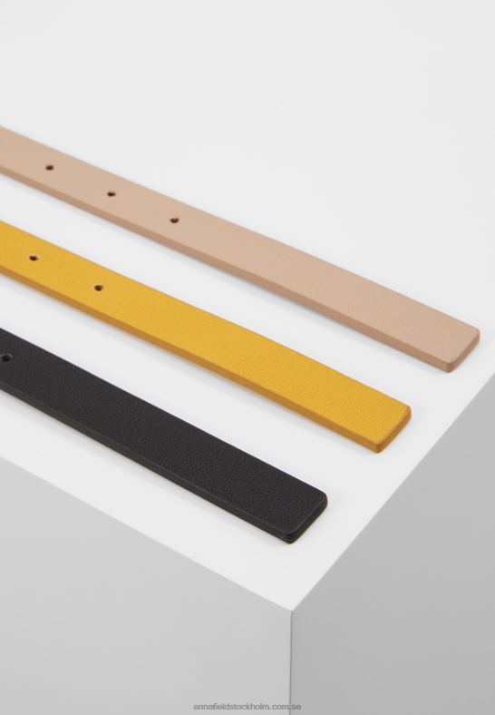 3-pack midjebälte svart/gult/taup Anna Field 42BF62777 kvinnor - Bild 5