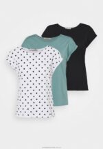 3-pack t-shirt ljusblå/vit/svart Anna Field 42BF6263 kvinnor - Bild 11