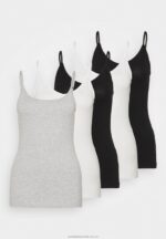 5-pack topp svart/vit/melerad ljusgrå Anna Field 42BF6445 kvinnor