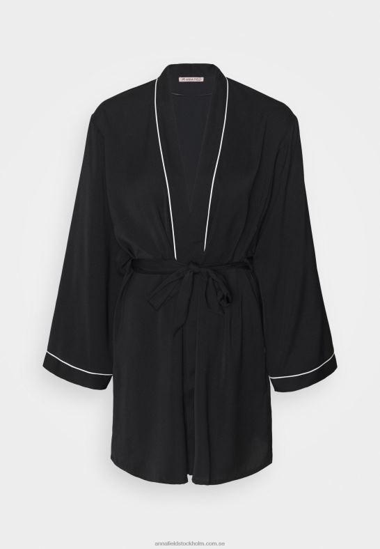 amanda satin morgonrock morgonrock svart Anna Field 42BF61088 kvinnor - Bild 5