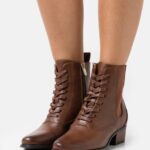 ankelboots med snörning konjak Anna Field 42BF62042 kvinnor