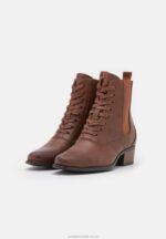 ankelboots med snörning konjak Anna Field 42BF62042 kvinnor - Bild 3