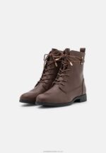 ankelboots med snörning mörkbruna Anna Field 42BF62014 kvinnor - Bild 3