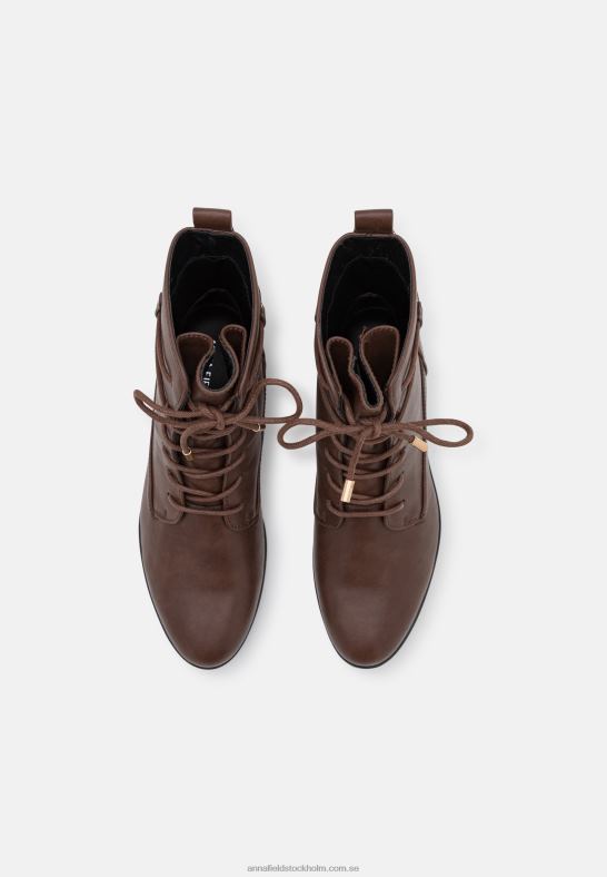 ankelboots med snörning mörkbruna Anna Field 42BF62014 kvinnor - Bild 6