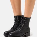 ankelboots med snörning svarta Anna Field 42BF62013 kvinnor