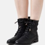 ankelboots med snörning svarta Anna Field 42BF62016 kvinnor