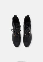 ankelboots med snörning svarta Anna Field 42BF62016 kvinnor - Bild 6