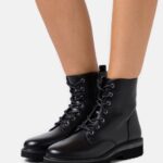 ankelboots med snörning svarta Anna Field 42BF62019 kvinnor