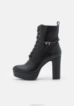 ankelboots med snörning svarta Anna Field 42BF62020 kvinnor - Bild 2
