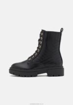 ankelboots med snörning svarta Anna Field 42BF62027 kvinnor - Bild 2