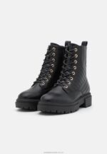 ankelboots med snörning svarta Anna Field 42BF62027 kvinnor - Bild 3