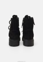 ankelboots med snörning svarta Anna Field 42BF62038 kvinnor - Bild 7