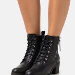 ankelboots med snörning svarta Anna Field 42BF62040 kvinnor