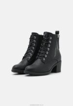 ankelboots med snörning svarta Anna Field 42BF62040 kvinnor - Bild 3