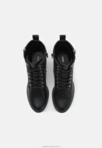 ankelboots med snörning svarta Anna Field 42BF62040 kvinnor - Bild 6