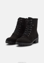 ankelboots med snörning svarta Anna Field 42BF62045 kvinnor - Bild 3