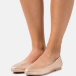 balettpumps i läder roséguld färgade Anna Field 42BF62110 kvinnor
