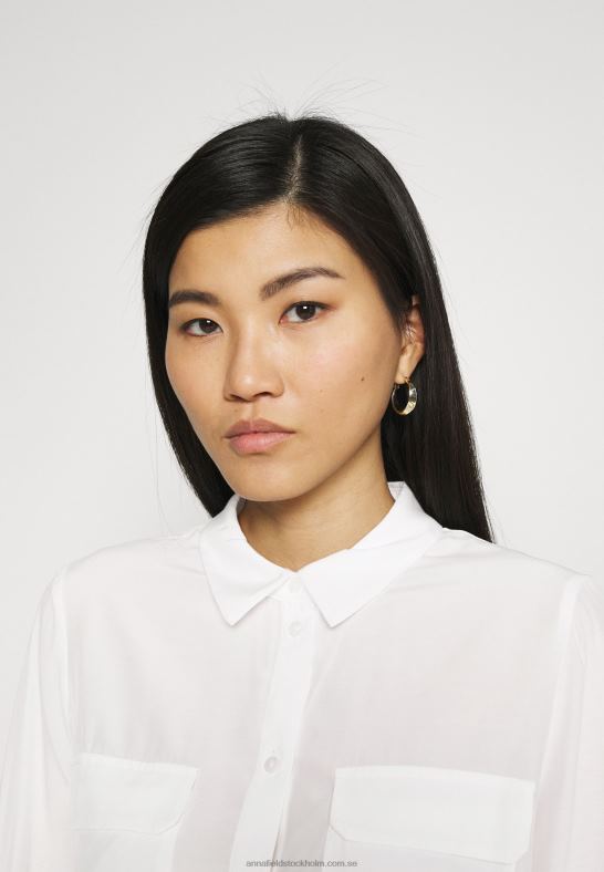 basblus med framfickor button-down blus offwhite Anna Field 42BF6671 kvinnor - Bild 5