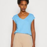 basic t-shirt blå Anna Field 42BF6276 kvinnor