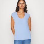 basic t-shirt blå Anna Field 42BF6289 kvinnor