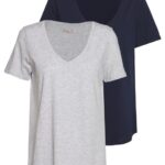 basic t-shirt melerad ljusgrå/blå Anna Field 42BF6334 kvinnor
