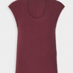 basic t-shirt mörkröd Anna Field 42BF6310 kvinnor