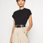basic t-shirt svart Anna Field 42BF6244 kvinnor