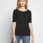 basic t-shirt svart Anna Field 42BF6245 kvinnor