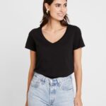 basic t-shirt svart Anna Field 42BF6287 kvinnor