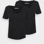 basic t-shirt svart Anna Field 42BF6341 kvinnor