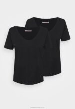 basic t-shirt svart Anna Field 42BF6341 kvinnor